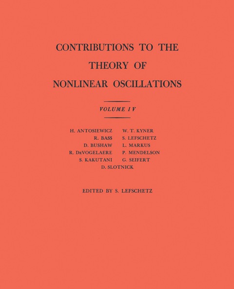 Cover image for book Contributions to the Theory of Nonlinear Oscillations, Volume IV