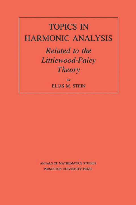 Cover image for book Topics in Harmonic Analysis Related to the Littlewood-Paley Theory