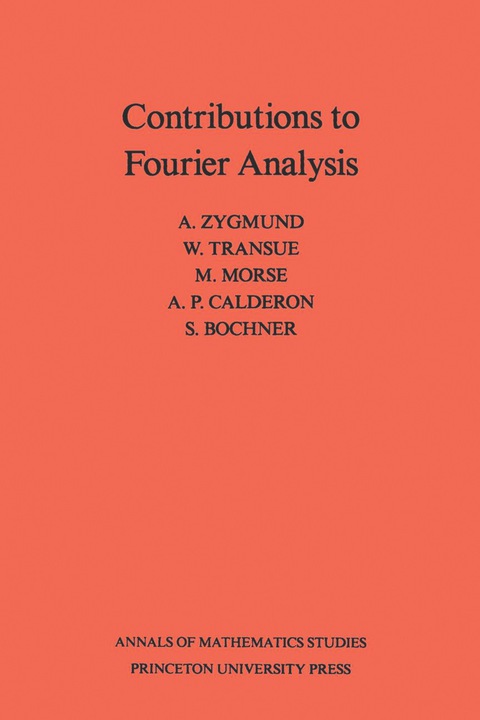 Cover image for book Contributions to Fourier Analysis