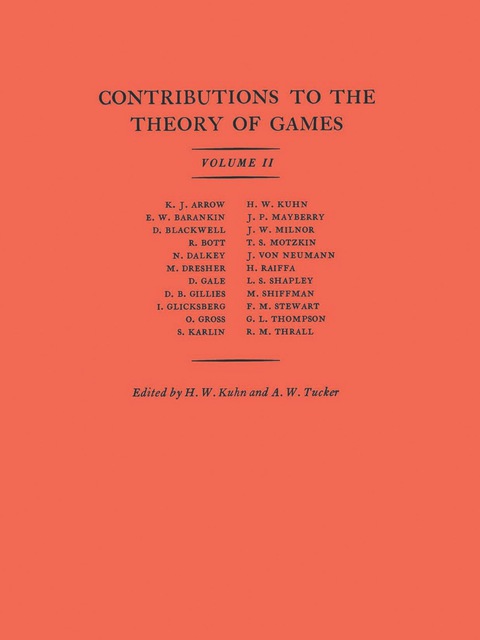 Cover image for book Contributions to the Theory of Games, Volume II