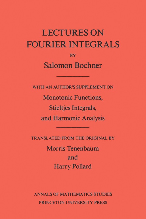 Cover image for book Lectures on Fourier Integrals