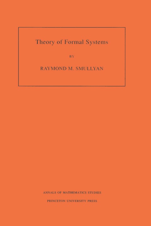 Cover image for book Theory of Formal Systems