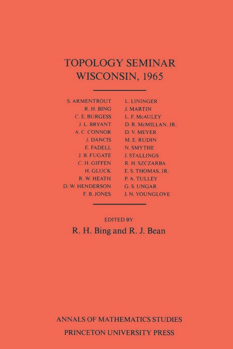 Cover image for book Topology Seminar Wisconsin, 1965