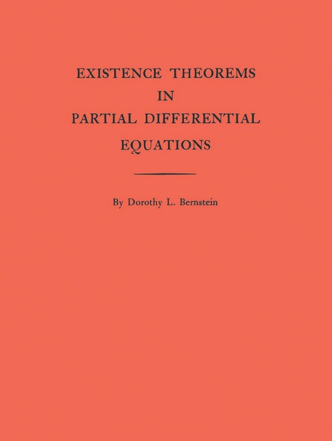 Cover image for book Existence Theorems in Partial Differential Equations