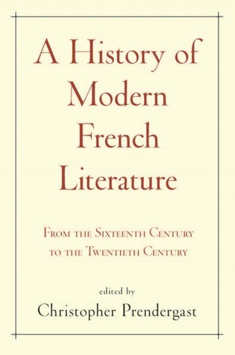 Cover image for book A History of Modern French Literature