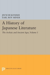 Cover image: A History of Japanese Literature, Volume 1 9780691101460