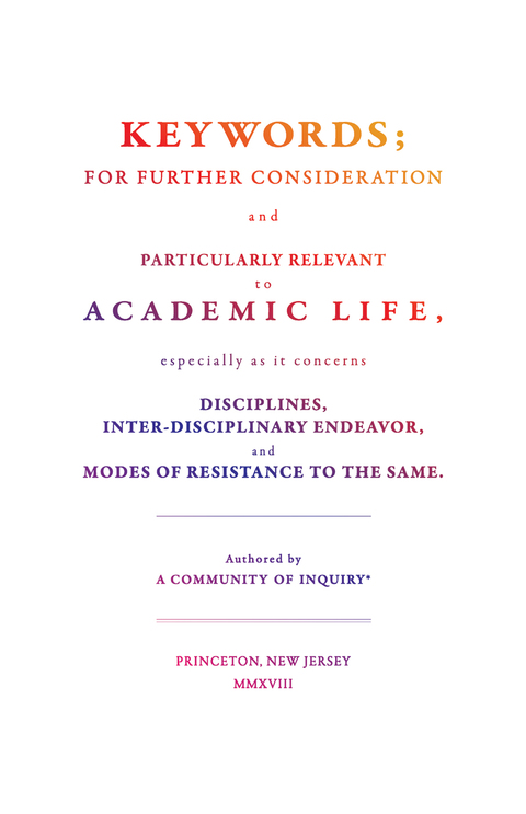 Cover image for book Keywords;