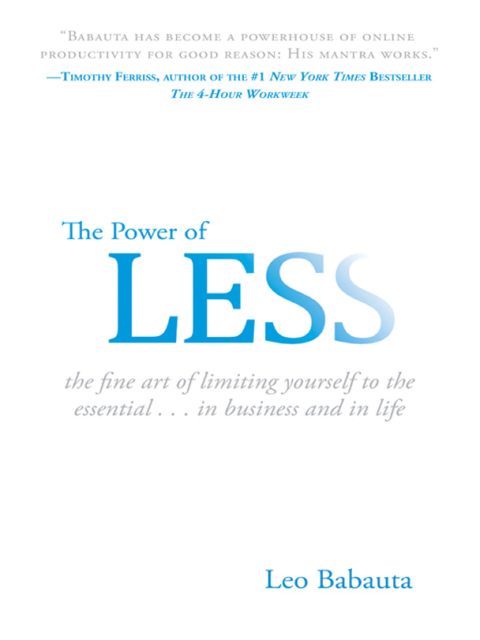 Cover image for book The Power of Less