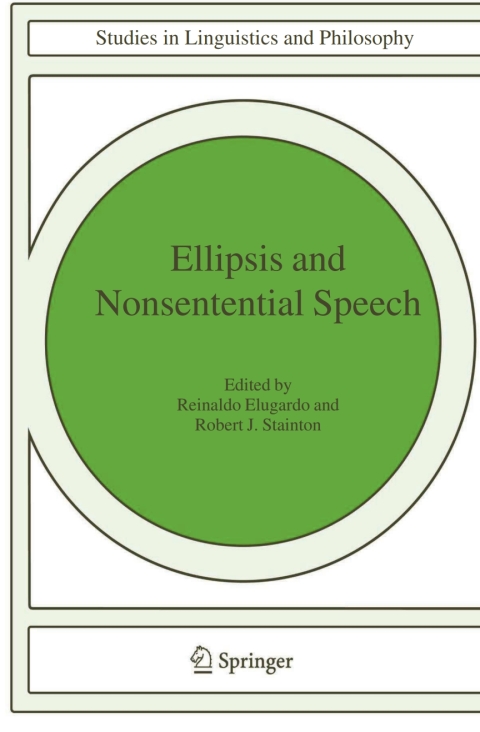 Cover image for book Ellipsis and Nonsentential Speech