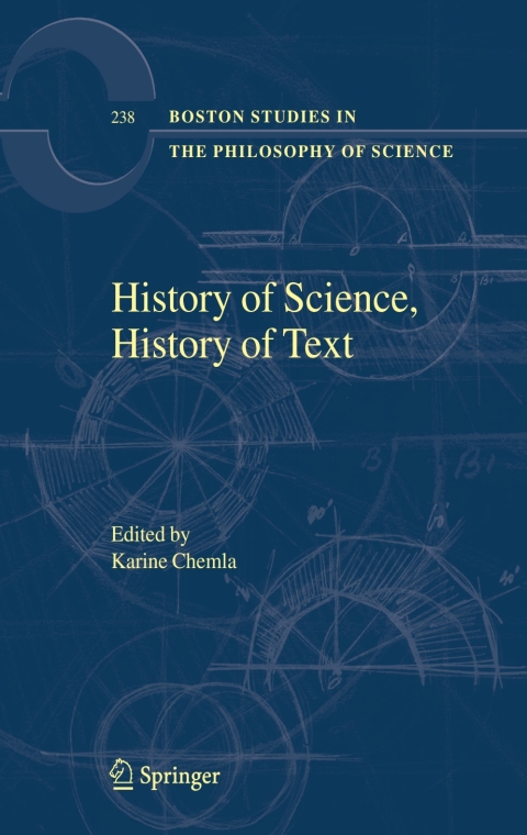 Cover image for book History of Science, History of Text