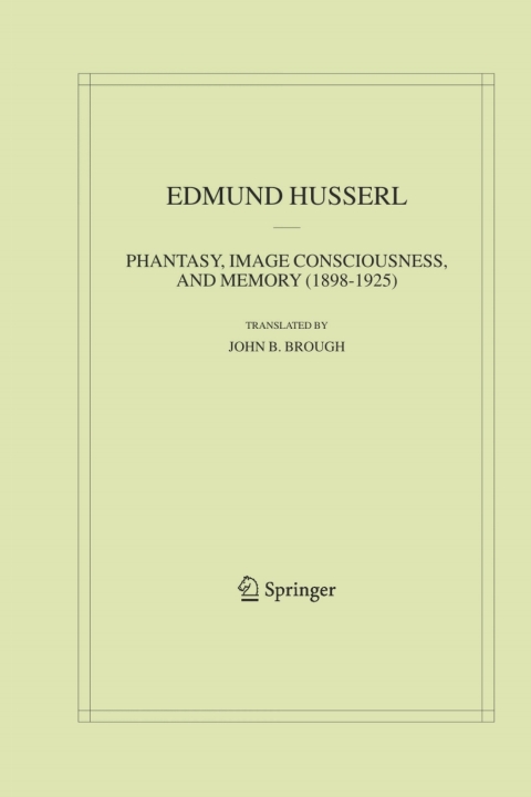 Cover image for book Phantasy, Image Consciousness, and Memory (1898-1925)