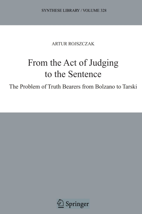 Cover image for book From the Act of Judging to the Sentence