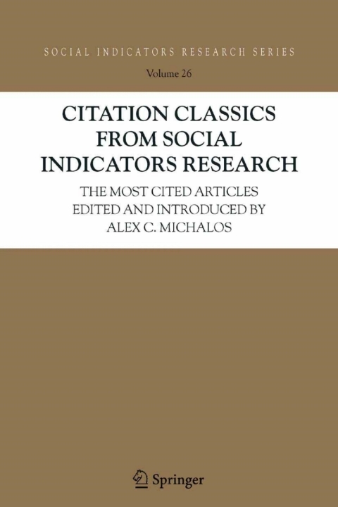 Cover image for book Citation Classics from Social Indicators Research