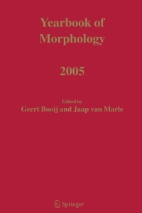 Omslagafbeelding: Yearbook of Morphology 2005 1st edition 9781402040658