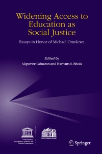 Cover image: Widening Access to Education as Social Justice 1st edition 9781402043222