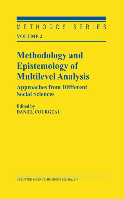 Cover image for book Methodology and Epistemology of Multilevel Analysis