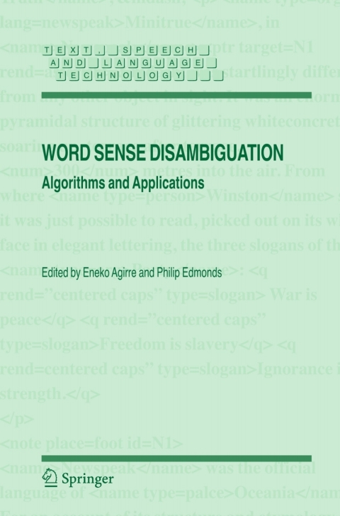 Cover image for book Word Sense Disambiguation