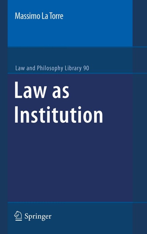 Cover image for book Law as Institution