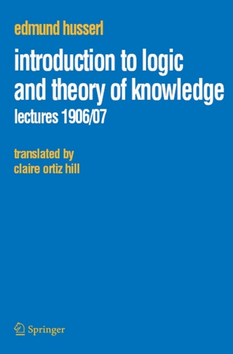 Cover image for book Introduction to Logic and Theory of Knowledge