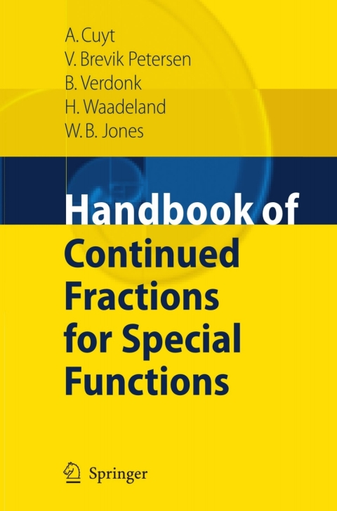 Handbook of Continued Fractions for Special Functions 