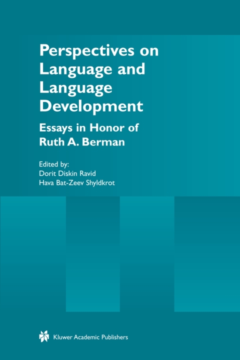 Cover image for book Perspectives on Language and Language Development