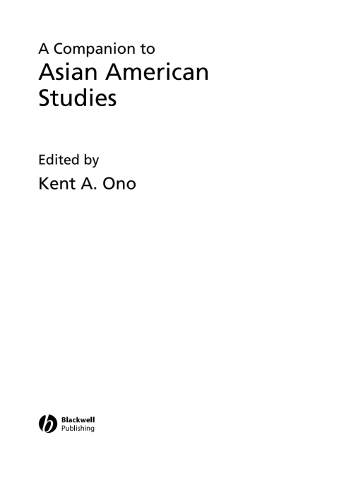 Cover image for book A Companion to Asian American Studies