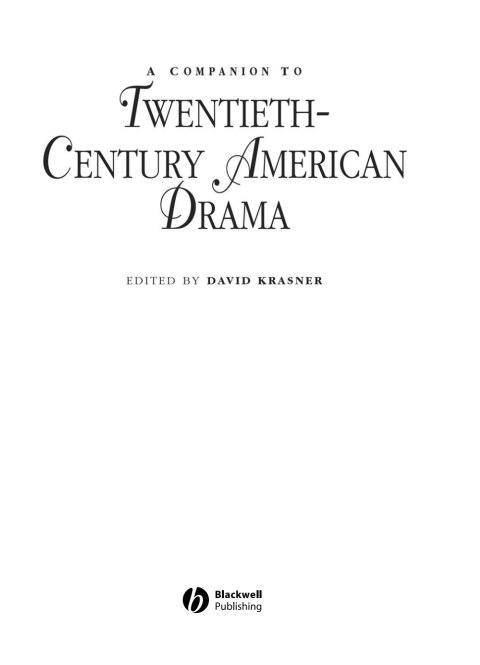 Cover image for book A Companion to Twentieth-Century American Drama