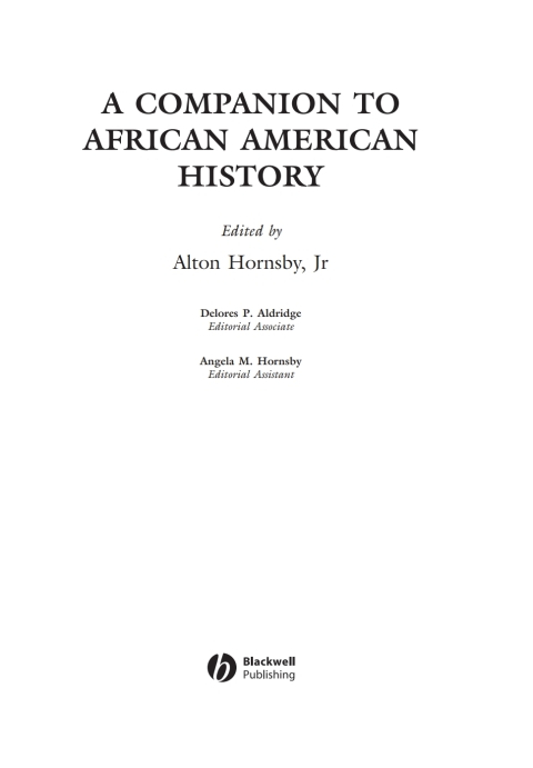 Cover image for book A Companion to African American History