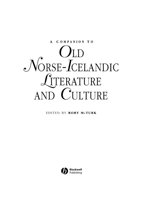 Cover image for book A Companion to Old Norse-Icelandic Literature and Culture