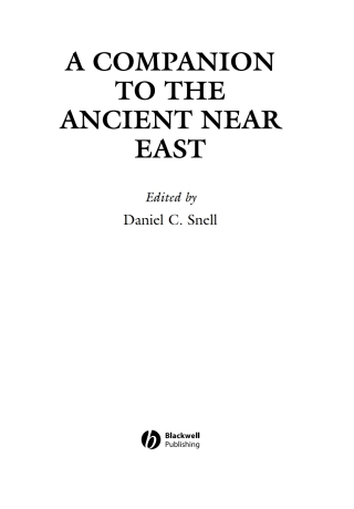 A Companion to the Ancient Near East