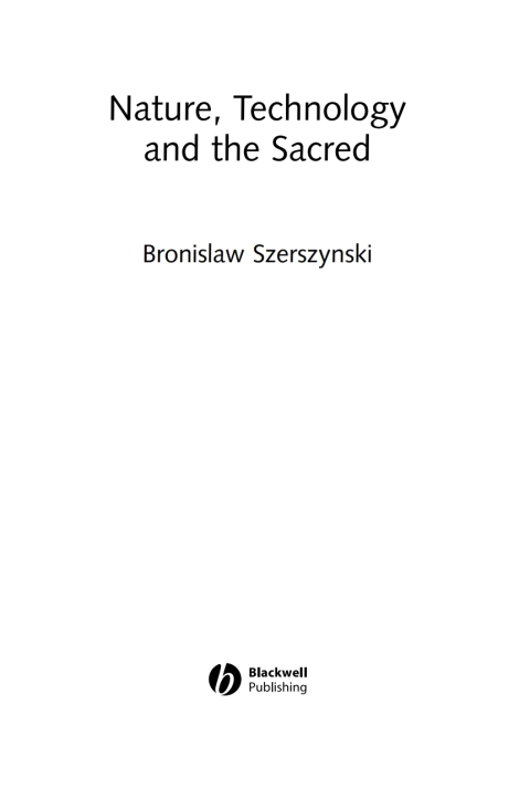 Cover image for book Nature, Technology and the Sacred