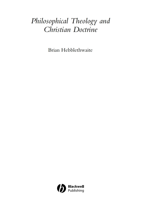 Cover image for book Philosophical Theology and Christian Doctrine