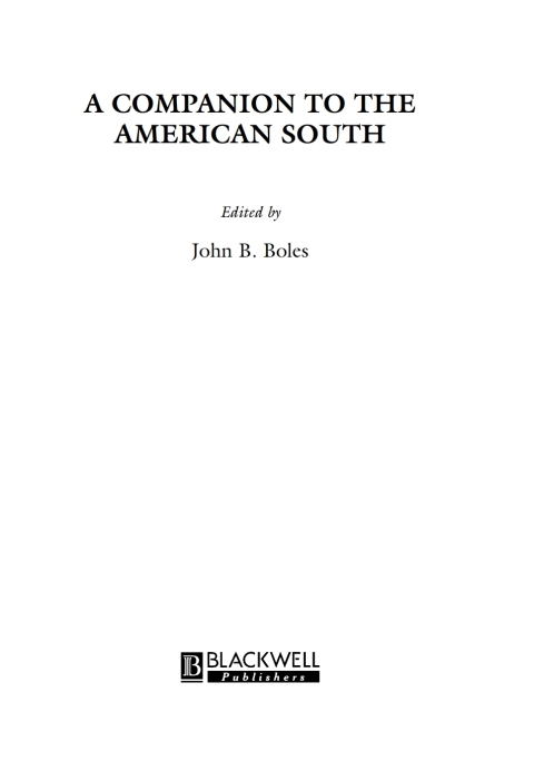 Cover image for book A Companion to the American South