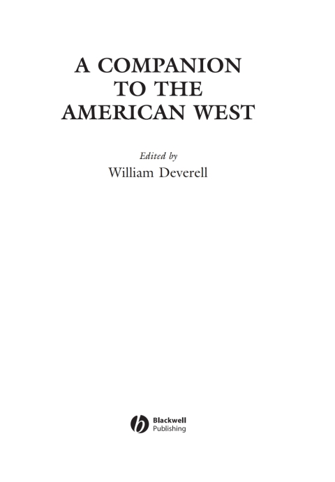 Cover image for book A Companion to the American West