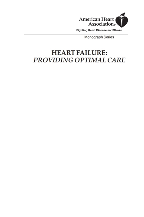 Cover image for book Heart Failure: Providing Optimal Care
