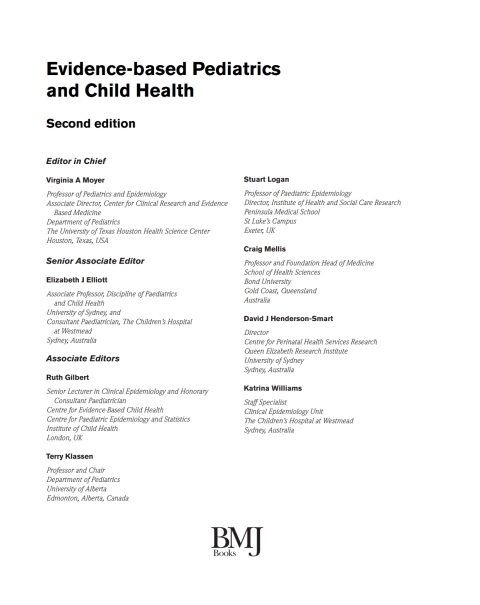 Cover image for book Evidence-based Pediatrics and Child Health