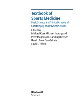 Textbook of Sports Medicine