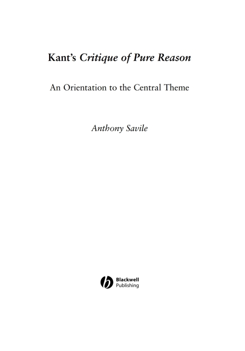 Cover image for book Kant's Critique of Pure Reason