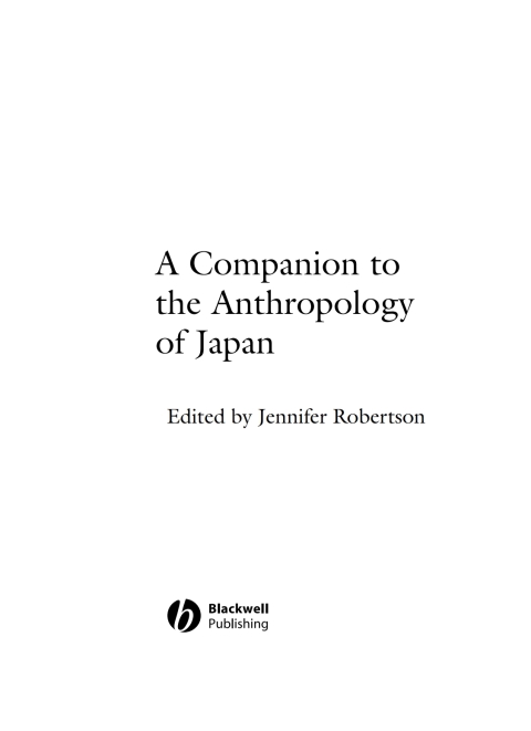 Cover image for book A Companion to the Anthropology of Japan