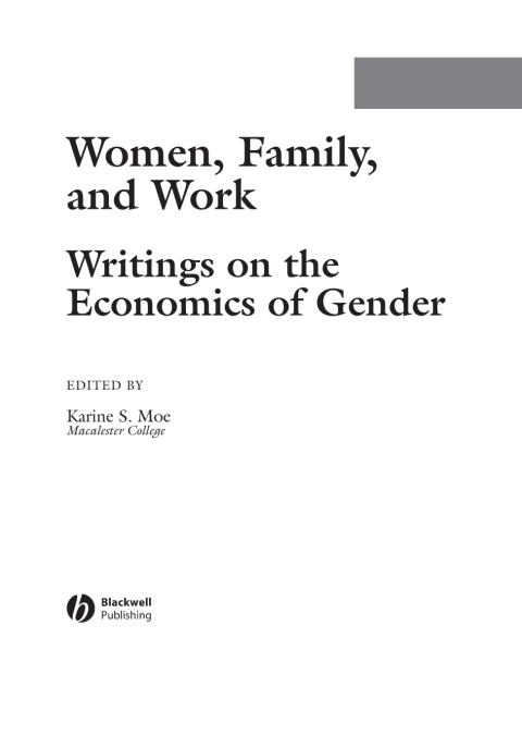 Cover image for book Women, Family, and Work