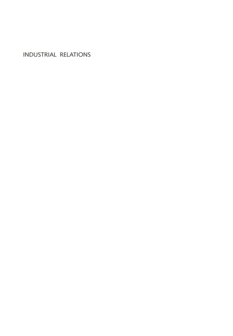 Cover image for book Industrial Relations