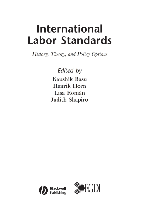 Cover image for book International Labor Standards