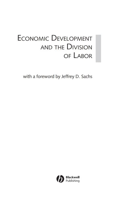Economic Development and the Division of Labor 