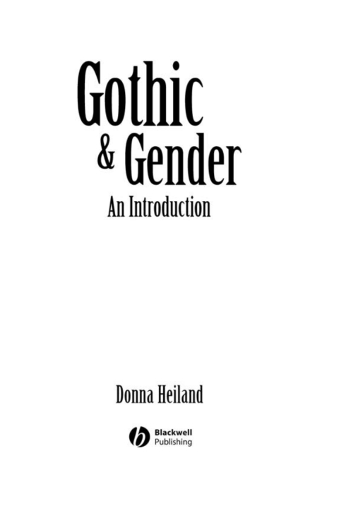 Cover image for book Gothic and Gender
