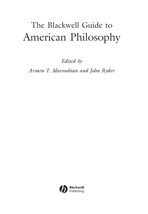 Cover image for book The Blackwell Guide to American Philosophy