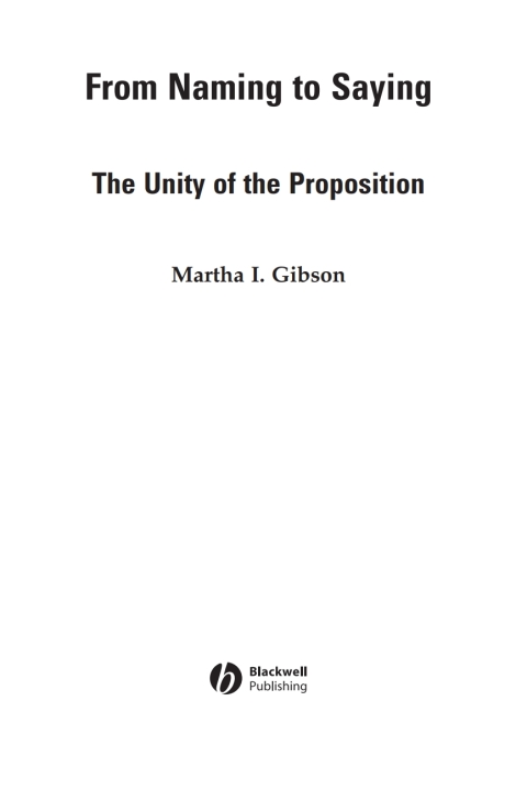 Cover image for book From Naming to Saying