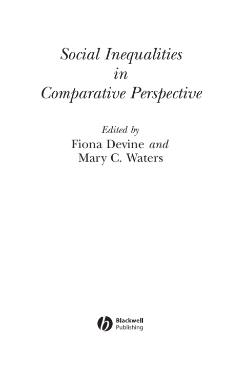 Cover image for book Social Inequalities in Comparative Perspective