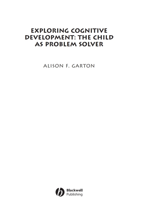 Cover image for book Exploring Cognitive Development