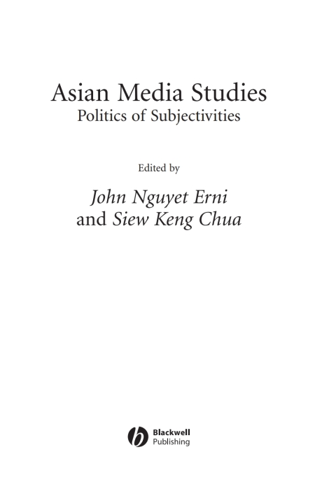 Cover image for book Asian Media Studies: Politics of Subjectivities