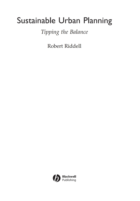 Cover image for book Sustainable Urban Planning